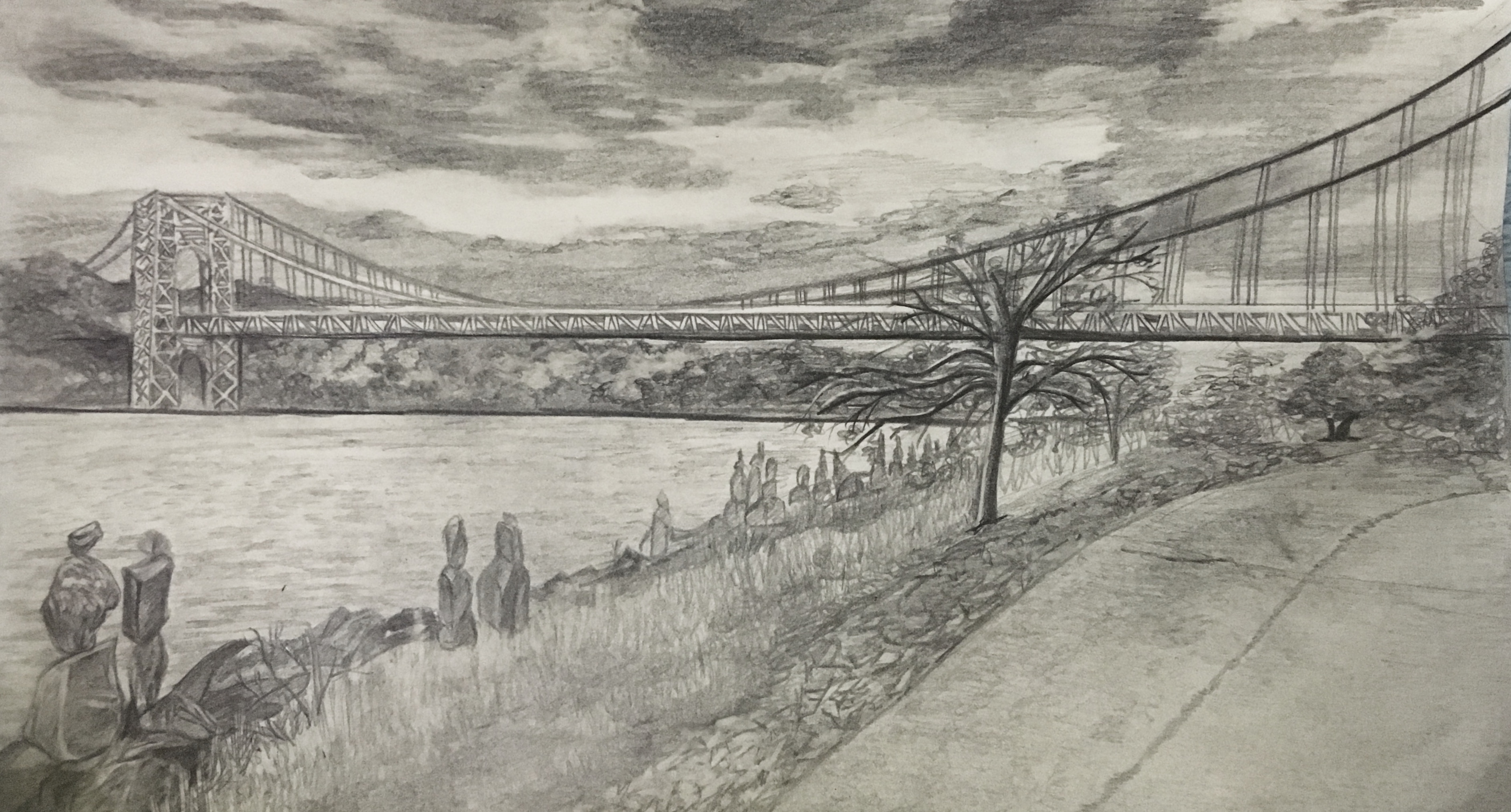 George Washington Bridge - Pencil on paper