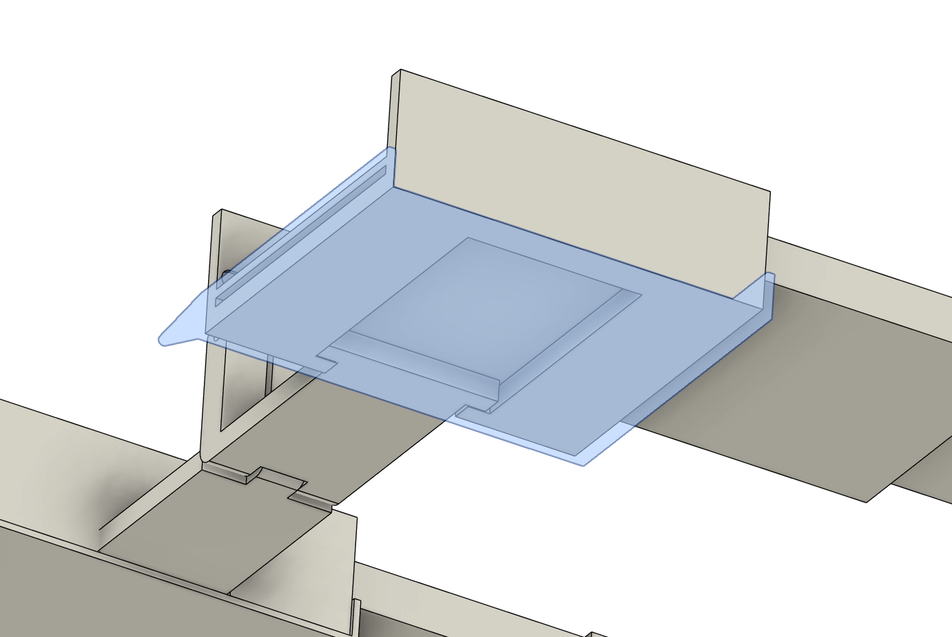 Portable ramp bottom lip separated transparent