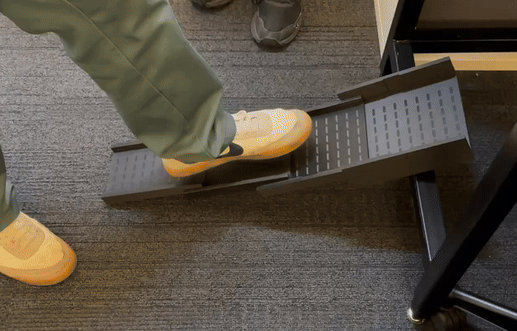 Portable ramp broken by foot