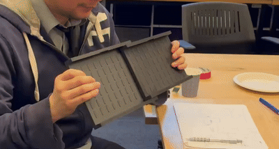 Portable ramp broken by hand