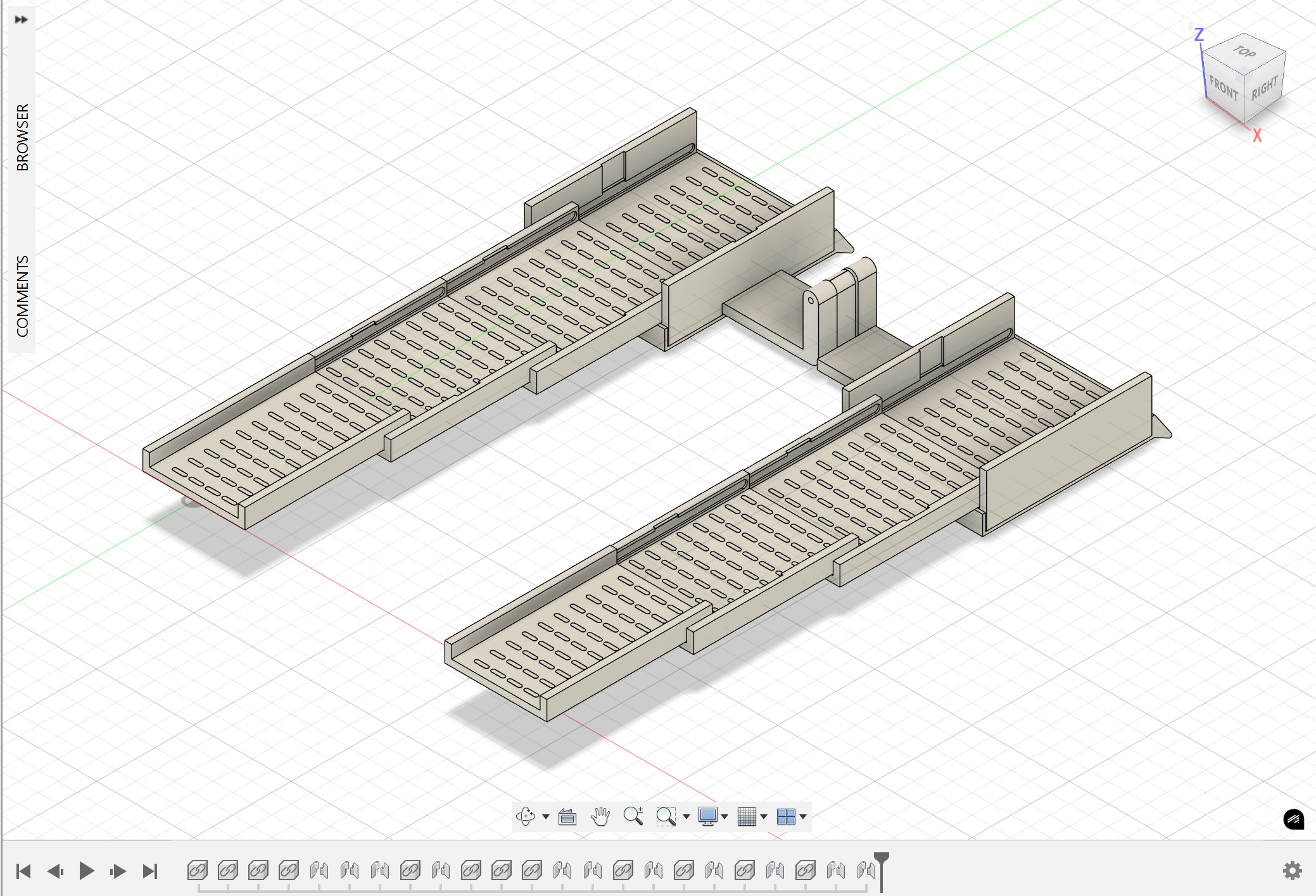 Revised CAD model of portable ramp