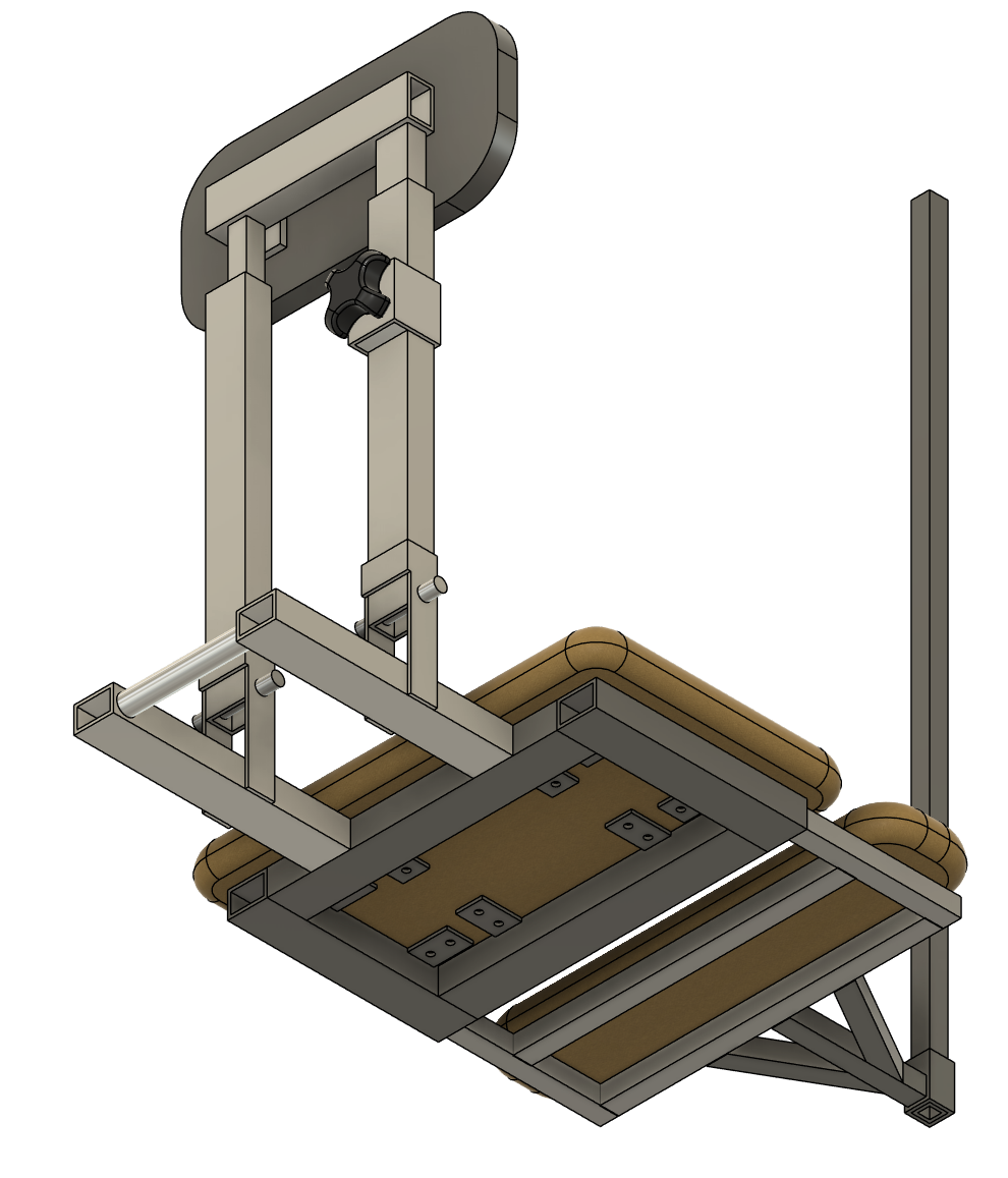 Original CAD model of chair, backside