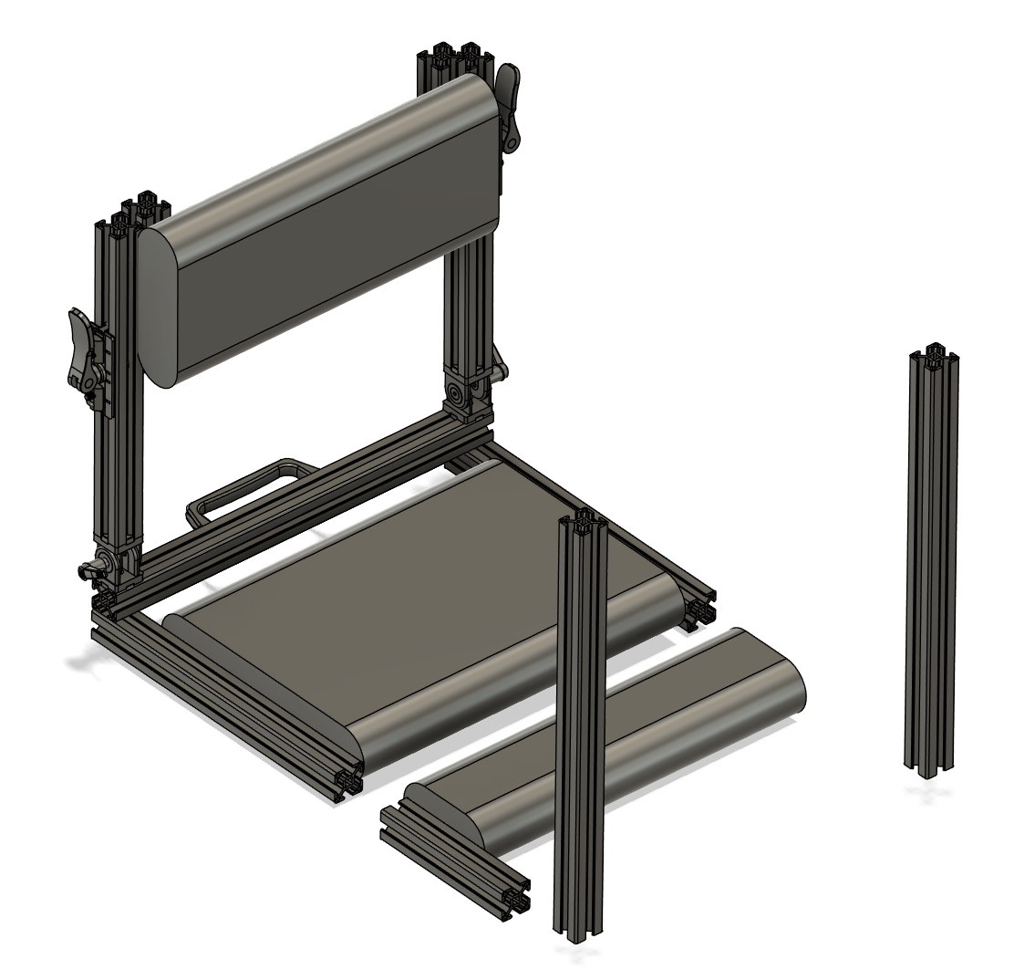 First version, two poles, chair